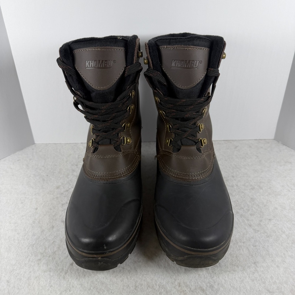 Khombu Kenny Men's Winter Boots Size 9 Brown Black‎ Waterproof Snow Duck Boots